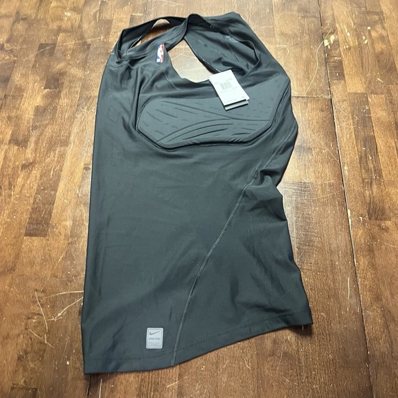 Nike Pro Hyperstrong Men NBA Compression Padded Tank Shirt Black 881965-010 2XLT - Picture 1 of 4